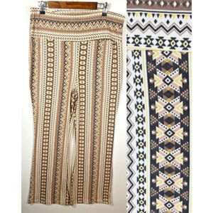 Shosho Wide Flare Leg Leggings Pants Size 3X Knit Pull On Gypsy Boho Disco Retro